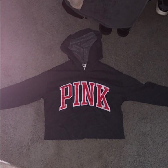 PINK Victoria's Secret Tops - Pink Victoria’s Secret crop hoodie